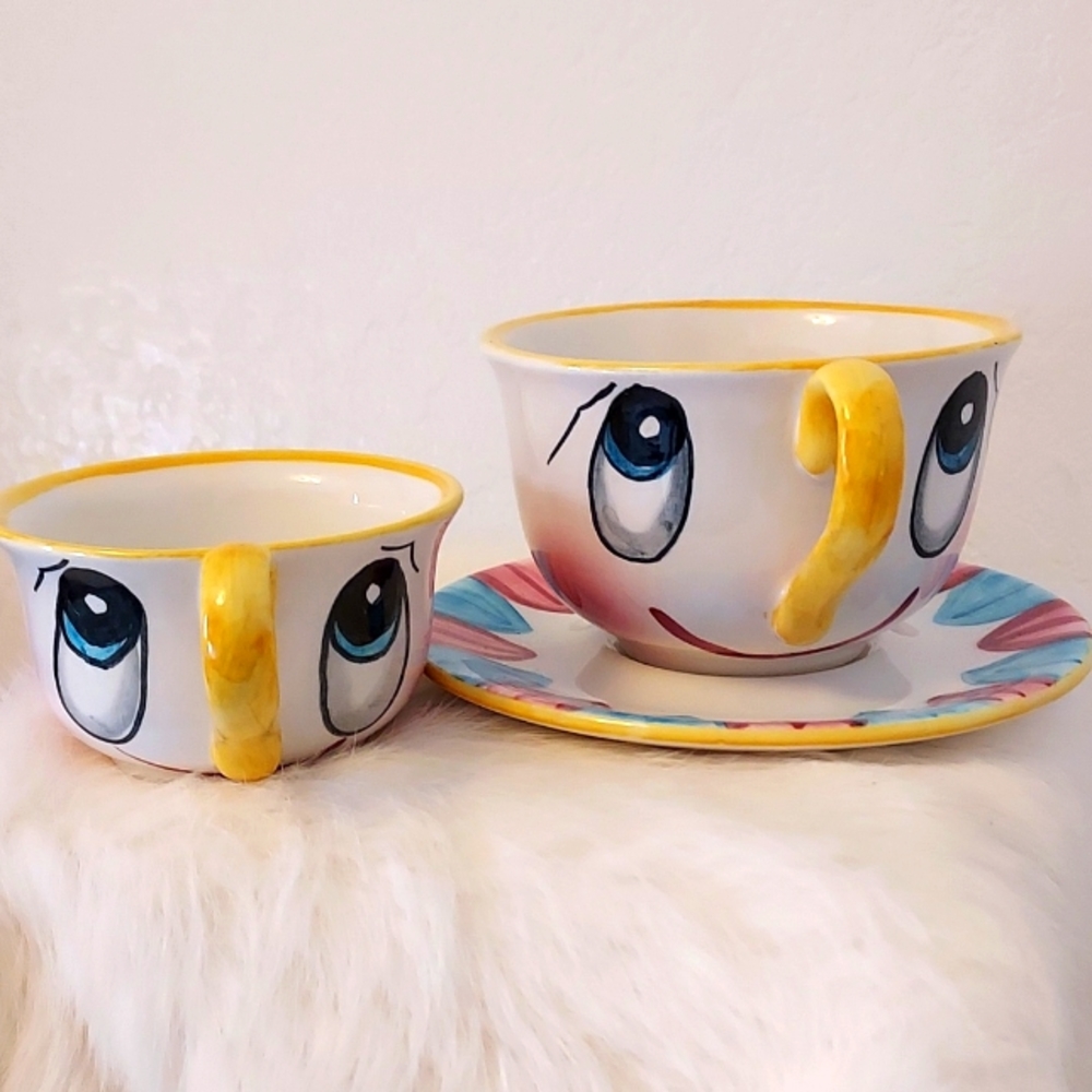 Nove Italy Ceramic Cups and Saucer